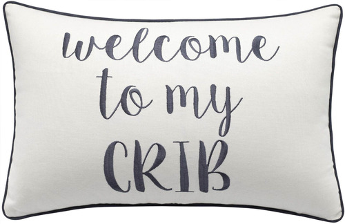 Bienvenido A Mi Cuna Bordada Lumbar Accent Throw Pillow...