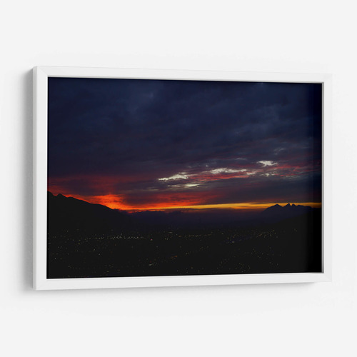 Cuadro Enmarcado Blanco Amanecer Regio 2 75x50, Abner Fabian