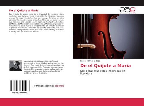 Libro: Del Quijote A María: Dos Obras Musicales Inspiradas
