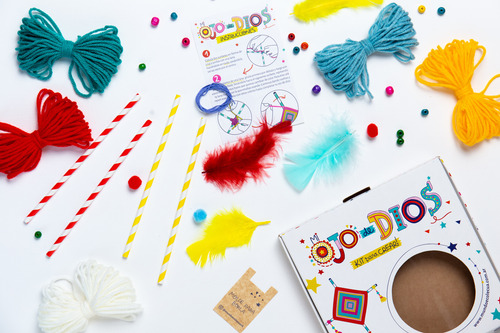 Juego Kit Para Crear Y Diseñar Ojo De Dios - Arte Infantil