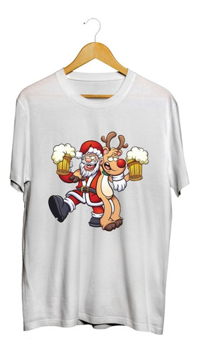 Playera Santa Reno Con Cerveza Navidad Diseño 949 Beloma