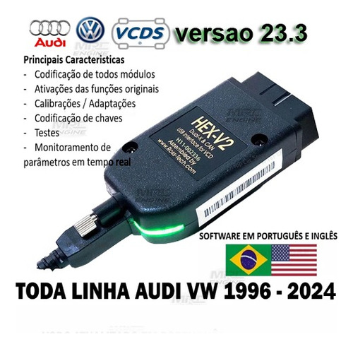 Cabo Vcds Vag Vw Audi Última Versão - Novo