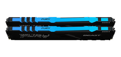 Memoria RAM Fury Beast DDR4 RGB gamer color negro 8GB 1 Kingston KF432C16BBA/8