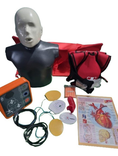 Torso Rcp Chaleco De Heimlich Entrenador Dea Bolso C/cierre.