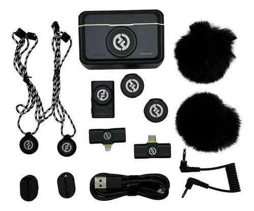 Sistema Microfone Lapela Lark M2 Combo Hollyland | Frete grátis