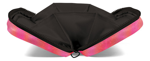 Cartuchera Organizador Wide Holografica Self Love Club Osito Color Rosa Glitter