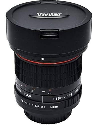 Lente Vivitar 8mm F/3.5 Fiheye Para Nikon F- Mount Nikon F Preto