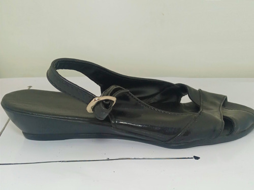 Zapato Vestir Baja Negro 39 Chatita Cuerina Ver Video