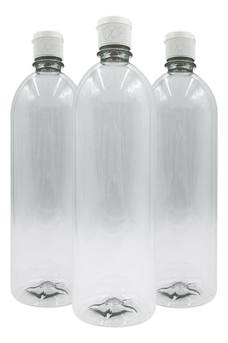 Envases Plasticos Botella Boston 1 Litro Tapa Flip Top X 12