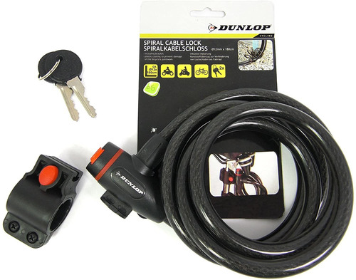 Tranca Candado Bicicleta Moto Linga Cable Dunlop 180cm 12mm