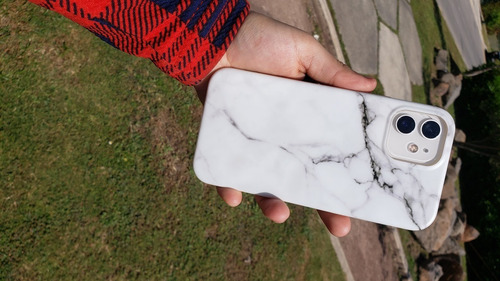 Funda Mármol Color Blanco Y Rosa Para iPhone