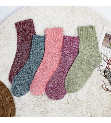 X12 Calcetines De Lana Para Mujer Grueso Para Invinerno