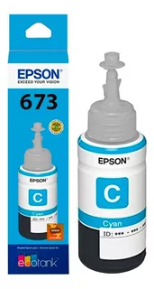 Botella Tinta Cian Epson 673 T673 L1800 L850 L800 L805 L810