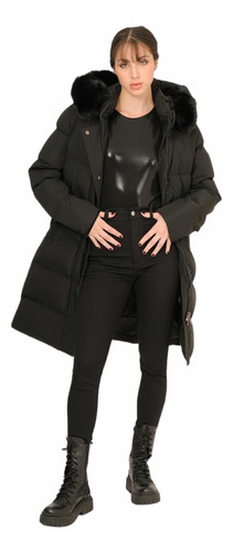 Campera Inflable Larga / Tapado Tipo Puffer Importada Mujer