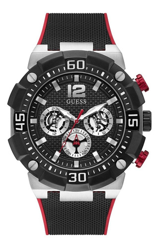 Reloj Guess Caballero Silicona Gw0264g1 Navigator 100% Origi