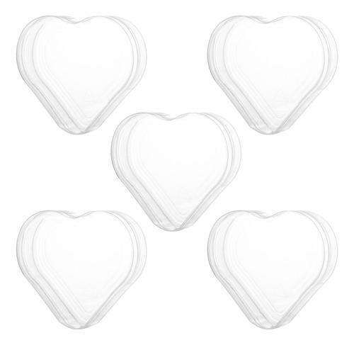Caja De Almacenamiento Transparente En Forma De Corazón, 5 P