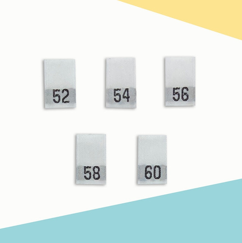 Imagem 2 de 3 de Kit Etiqueta Bordada Numeração - 15 Pcts (1.500un)