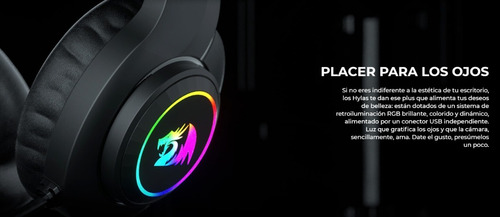 Imagen 6 de 11 de Headset Gamer Redragon Alámbrico Hylas H260 Rgb