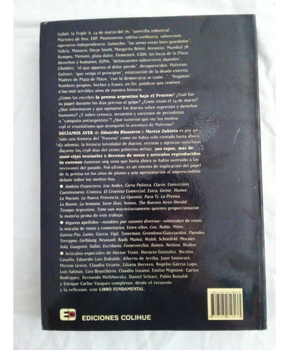 Deciamos Ayer: La Prensa Argentina Bajo El Proceso