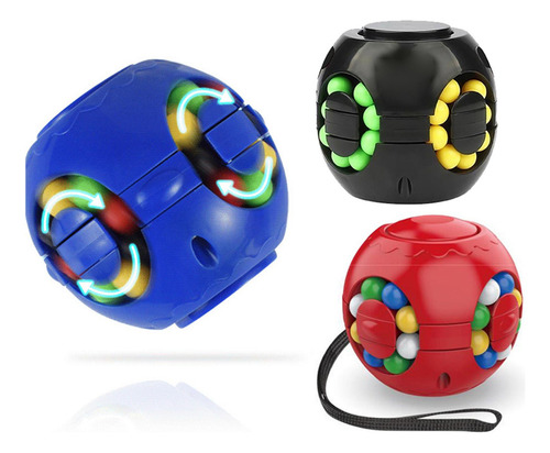 W 5 Juguete Para Aliviar El Estrés Cube Fidget Azul