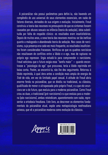 Elementos fundamentais da psicanálise: panorama evolutivo: de Freud à psicanálise moderna, de Andrade, Victor Manoel. Editorial Appris Editora e Livraria Eireli - ME, capa mole em português, 2021