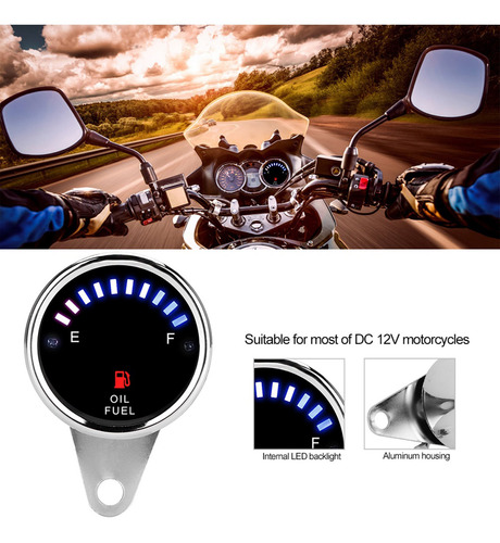 Medidor De Combustible Electrónico Dc 12v Universal Moto Coc