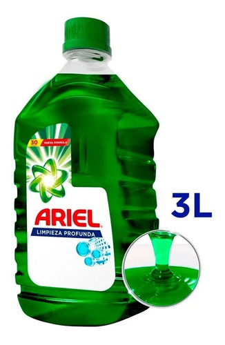 Ariel Jabon Liquido Limpieza Profunda Botella X 3lt