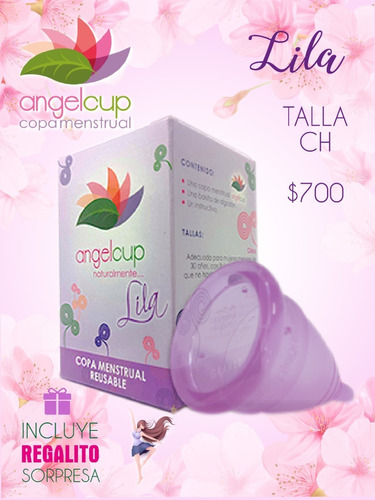 Copa Menstrual Ángelcup Color (silicón Grado Médico) +regalo