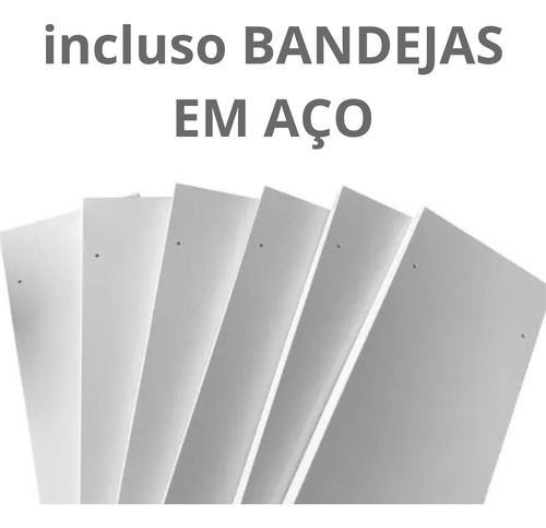 Mini Porta Pallet Branco 4 Níveis 1,80x2m Plano Em Aço