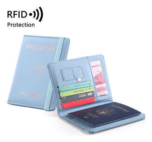 Porta Pasaporte Documentos Funda Protectora Viaje Con Rfid