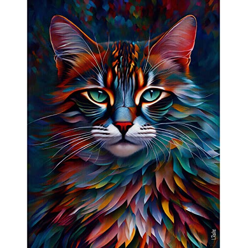 Ingooood Jigsaw Puzzle 1000 Pieces- Cat Series - Colorful Ca