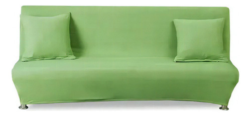 FAYA Funda Elástica Para Futón Sin Brazos Funda Plegable Para Sofá , Para Fundas De Sofá Cama 195-225cm, Verde Claro