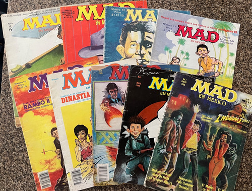  Lote 9 Revistas Mad En Español 80´s, Incluye El #1