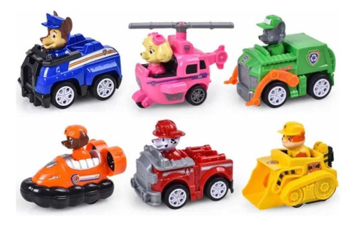 Set 6 Coches Patrulla Canina Con Muecos Desmontables Au [u]