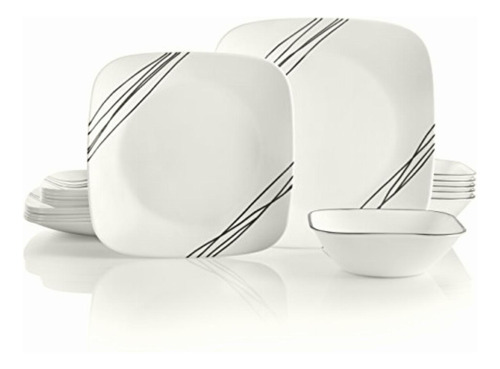 Corelle Vajilla, Bosquejo Simple, 18 Piezas