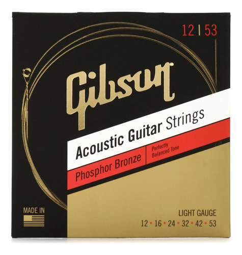 Encordado Guitarra Acústica Gibson Pb12 012-053 - Plus