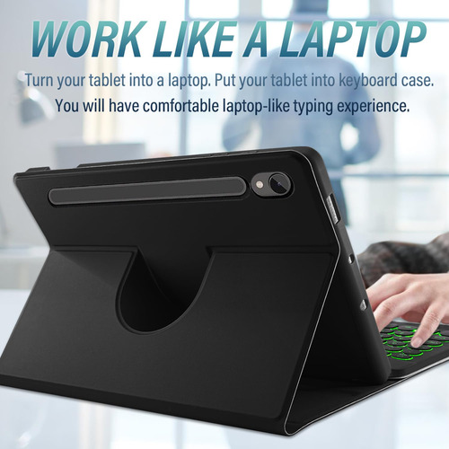 Funda Teclado Retroiluminada Samsung Galaxy Tab S10 Fe/s9 Fe Color