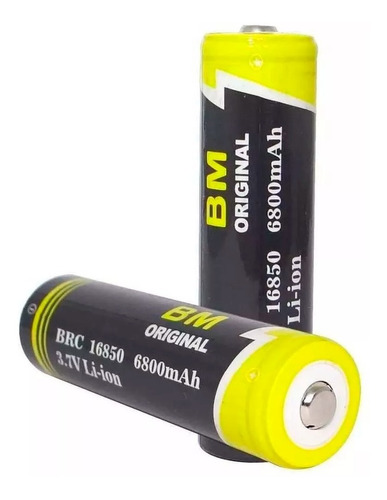 Bateria Li-ion B-max Original 3.7v 16850 6800 Mah Lanterna