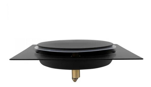 Ralo Click Inteligente De Banheiro Quadrado 15 Cm Inox Preto