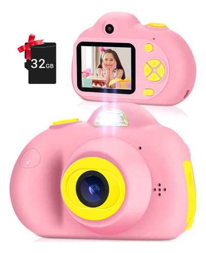 Cámara Digital Para Niños 1080p Fhd With 2 Ips+ta Screen