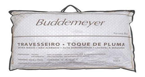 Travesseiro Buddemeyer Toque De Pluma 50x70cm Branco