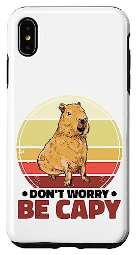 Funda Para iPhone XS Max Don't Worry Be Capy Capybara-02