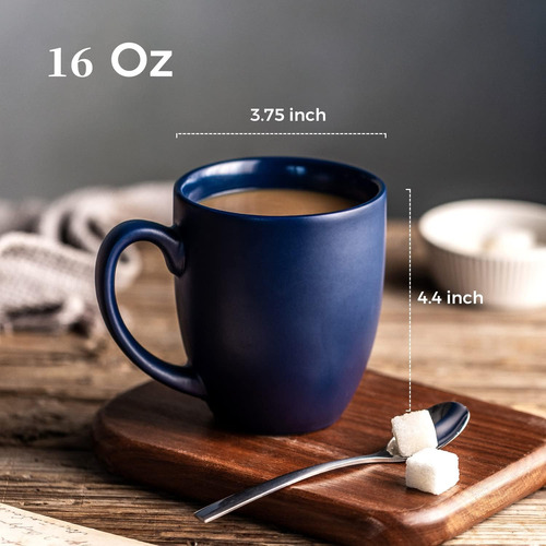 Kit De Tazas Amorarc, Gres, Cap 473 Ml, Minimalista, 6 Pcs