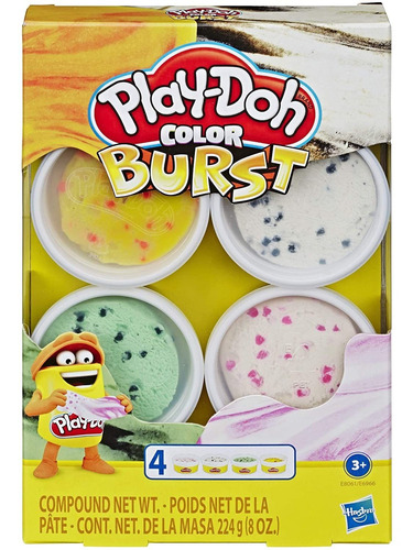 Play Doh Color Burst Kit De Masas De 4 Colores E6966