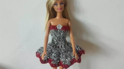 Vestidos Para Barbie Crochet Con Brillo Ropa Muñecas | MercadoLibre