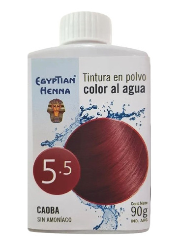 Tintura En Polvo Egyptian Henna Color Al Agua Pote 90g