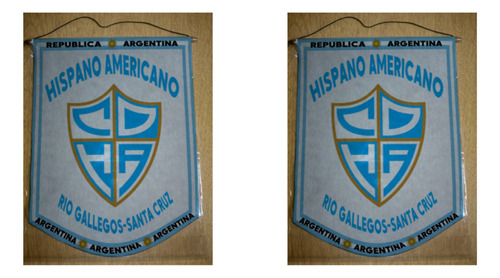 Banderin Grande 40cm Club Hispano Americano Rio Gallegos