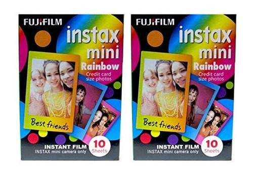 Fujifilm Instax Mini Instantanea Pelicula De Arco Iris, 10 H