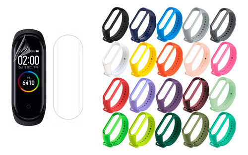 Pulsera Repuesto Para Smartband Xiaomi Mi Band 4 + Film