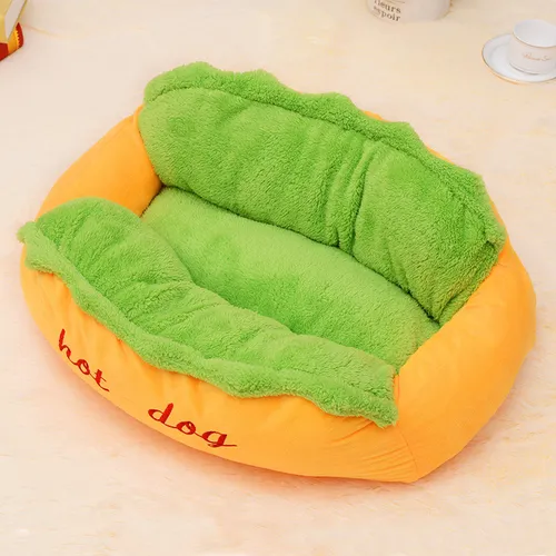 Cama Para Mascotas Con Forma De Hot Dog, Innovadora, Extraíb